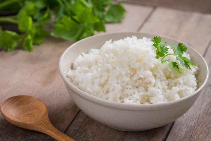 eet witte rijst