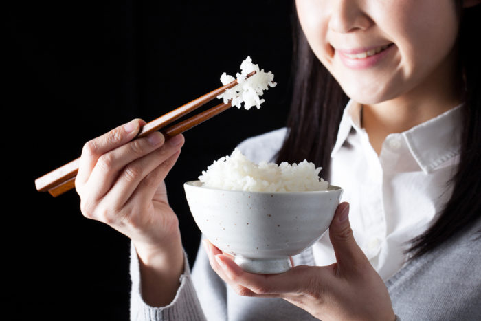 eet witte rijst